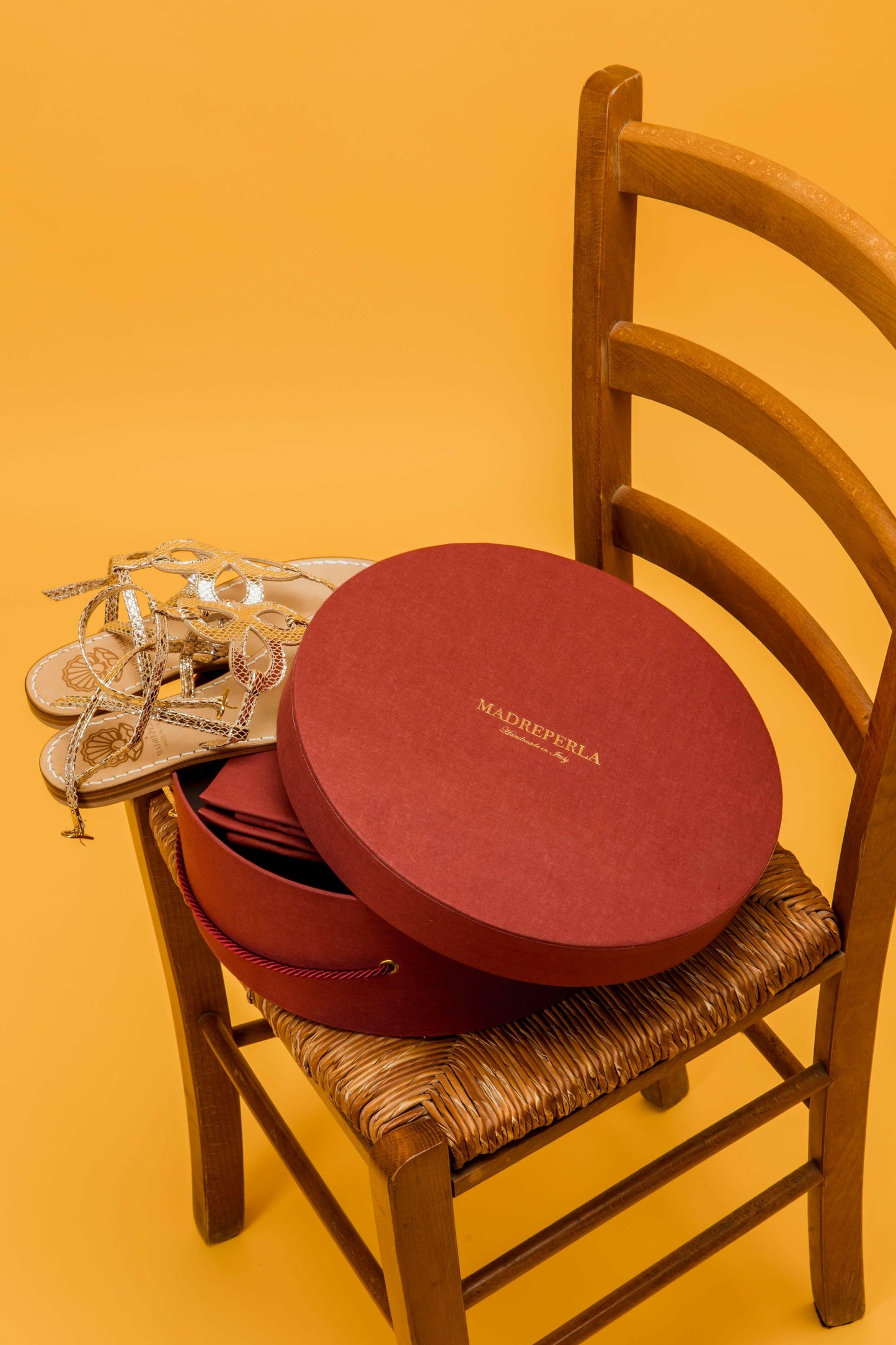 Sandalo in pelle La Dea - Madreperla Capri Sandals