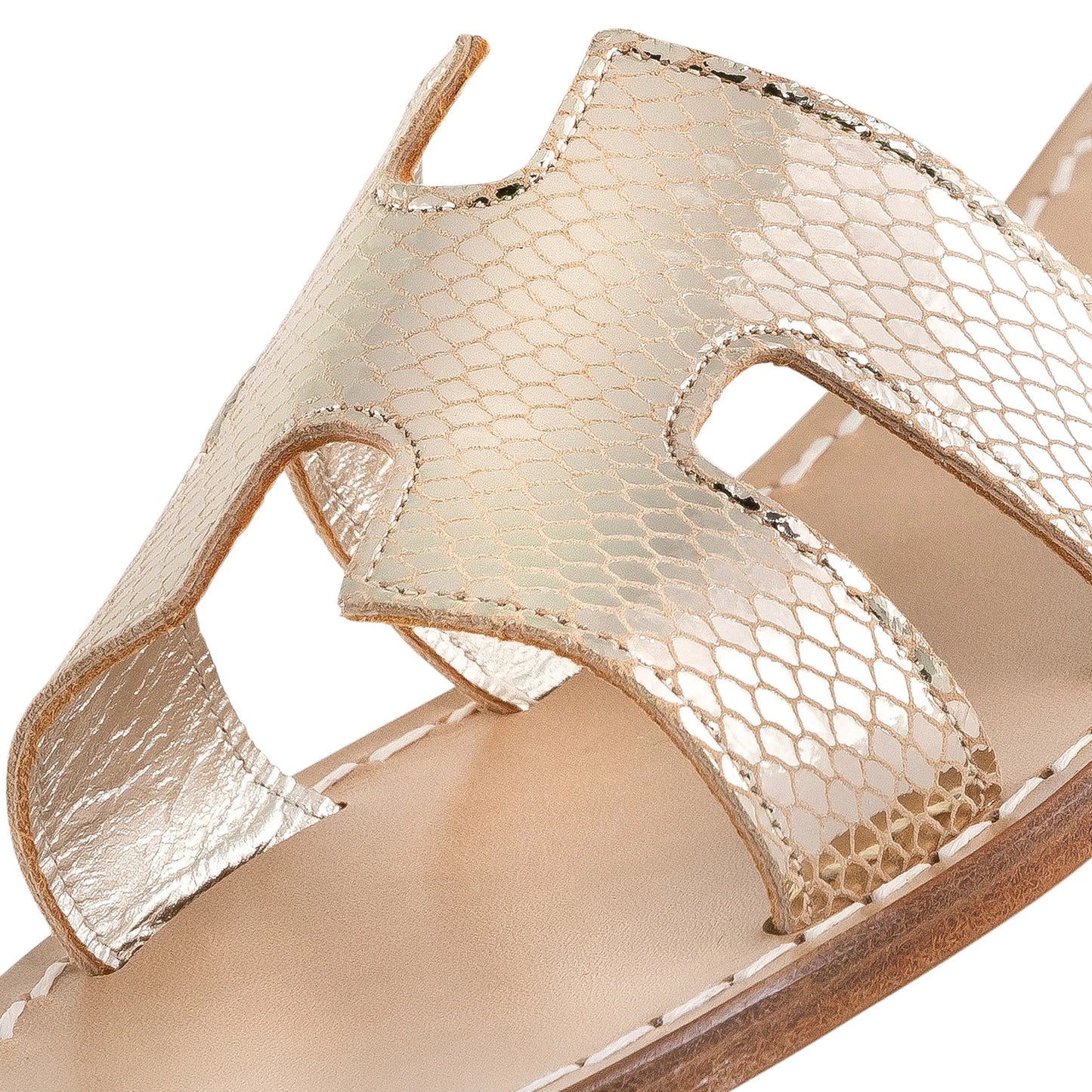 Sandalo in pelle Aurelia - Madreperla Capri Sandals