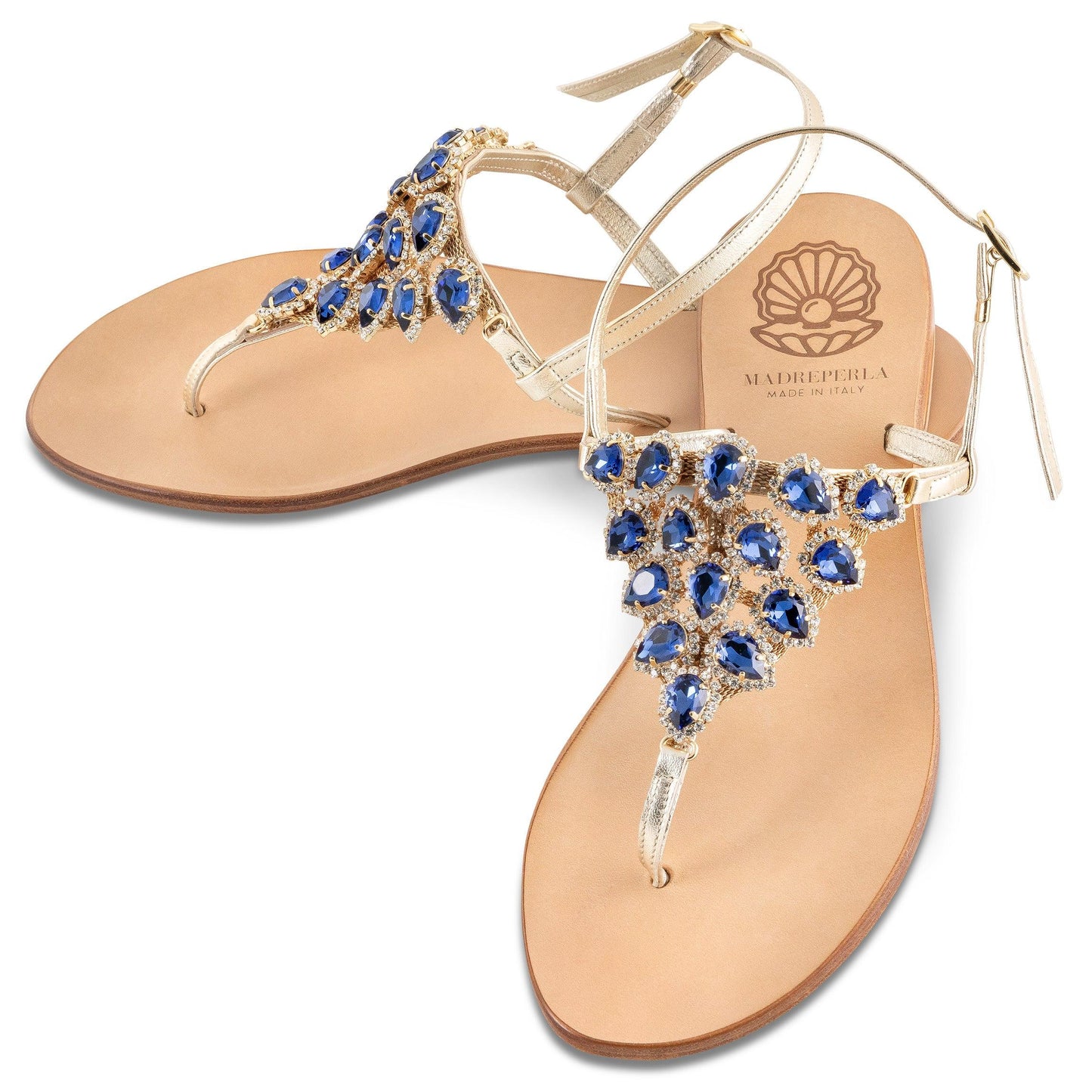 Sandalo Swarovski La Blue - Madreperla Capri Sandals