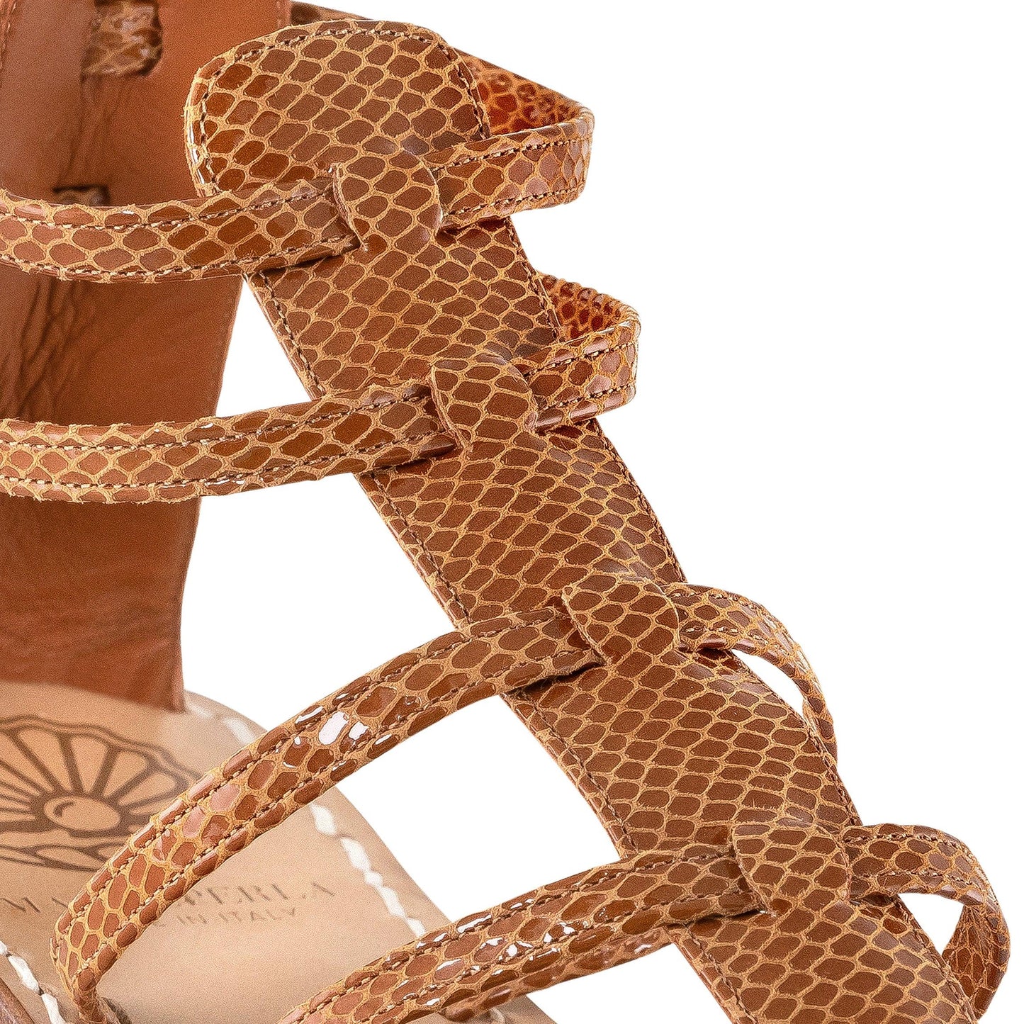 Sandalo in pelle Roma - Madreperla Capri Sandals