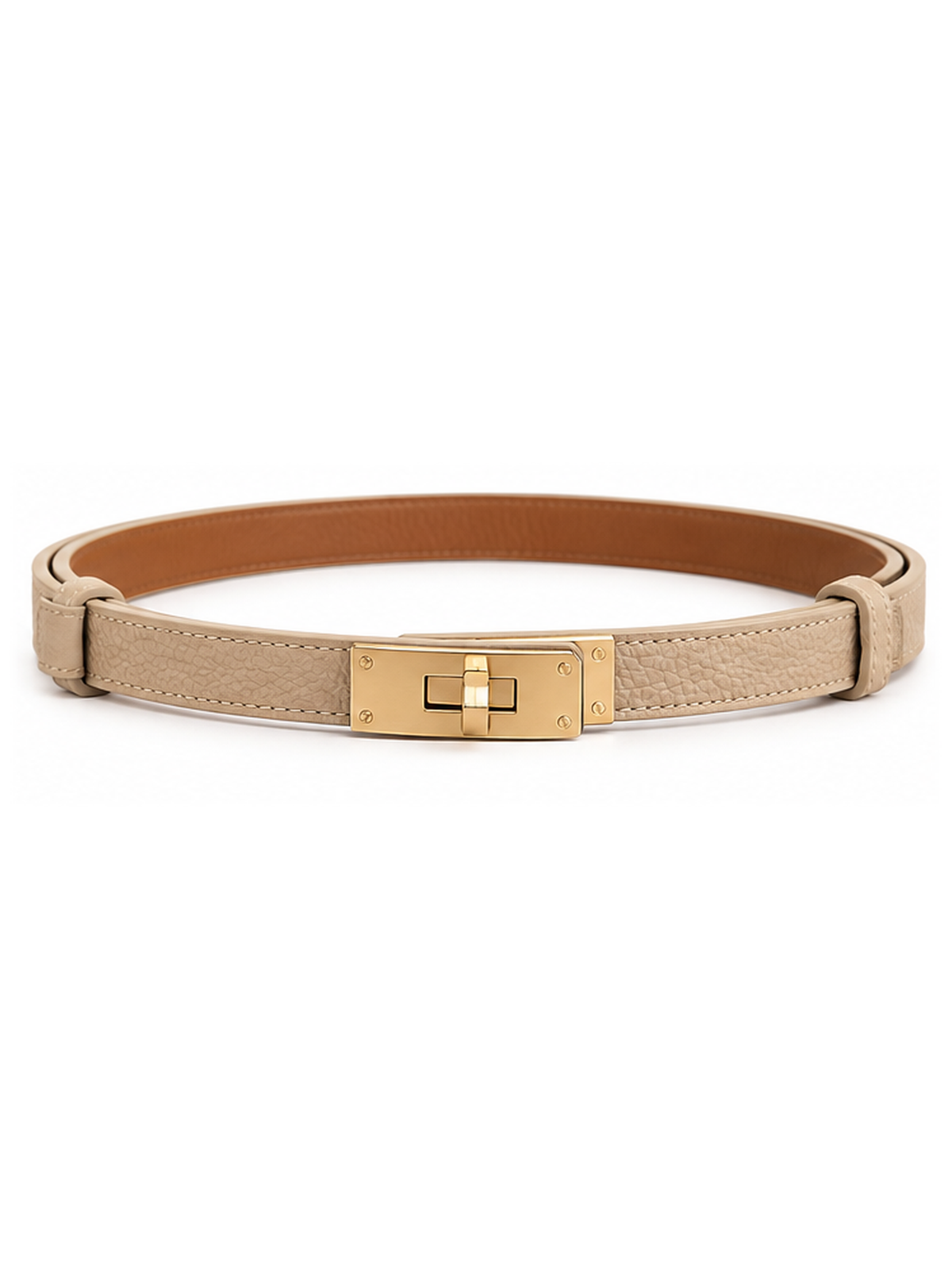 Celine Leather Belt - avorio