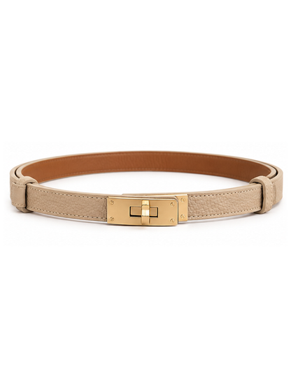 Celine Leather Belt - avorio