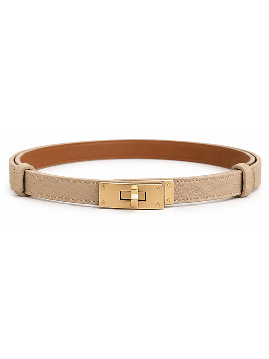 Celine Leather Belt - avorio