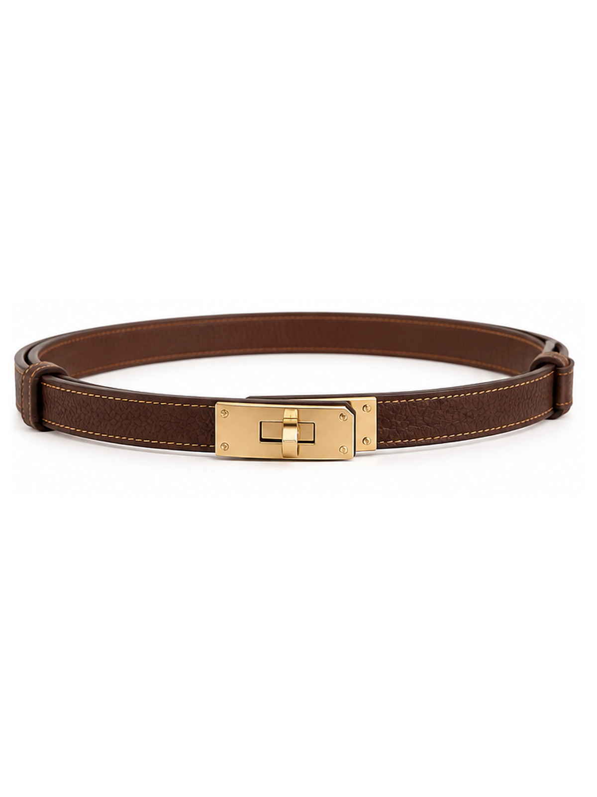 Celine Leather Belt - marrone