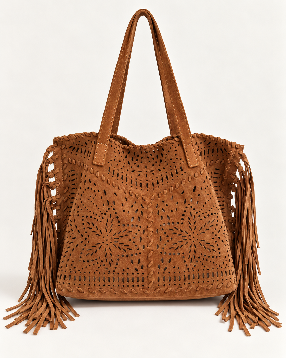 Sofia – Suede Fringe Tote