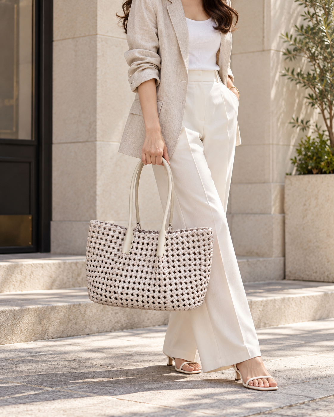 Camilla – Woven Leather Tote