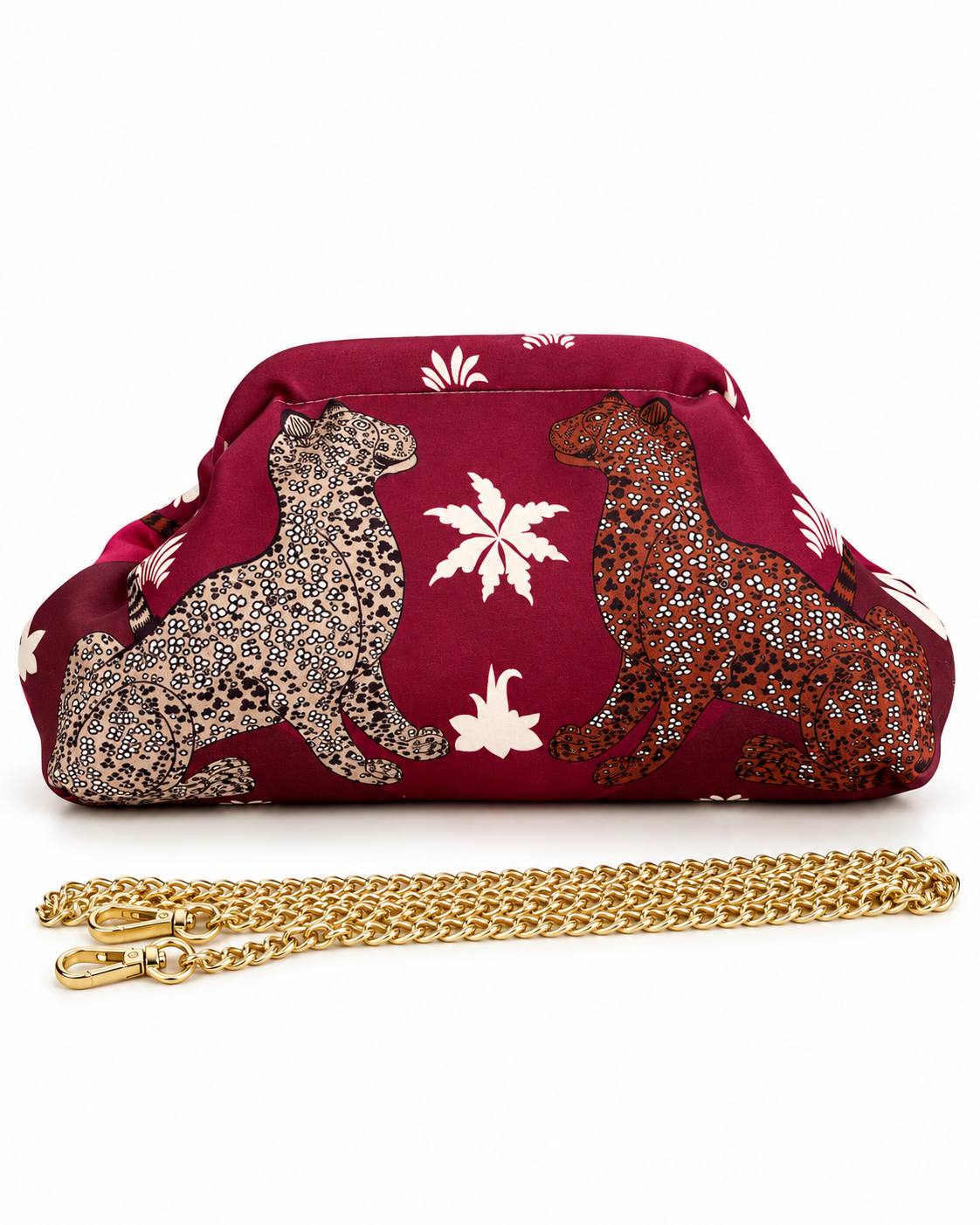 Iris – Pochette in Tessuto con Tracolla a Catena