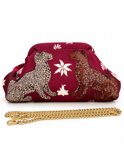 Iris – Pochette in Tessuto con Tracolla a Catena