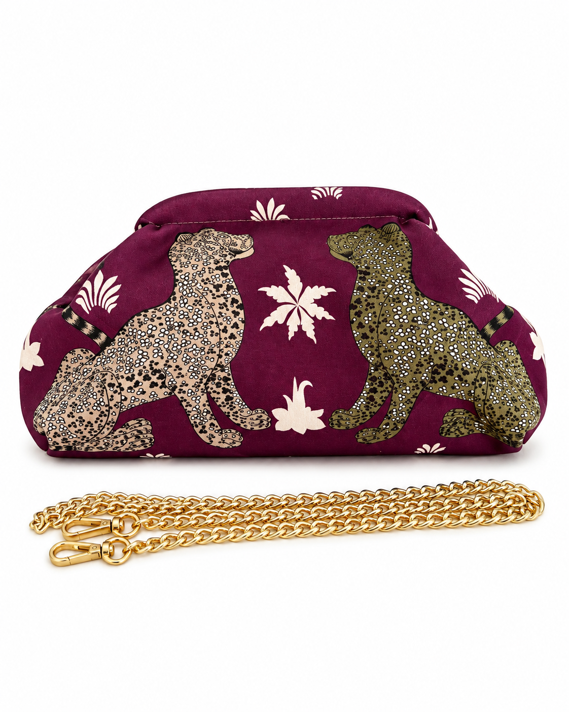 Iris – Pochette in Tessuto con Tracolla a Catena