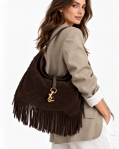Nina – Suede Fringed Bag