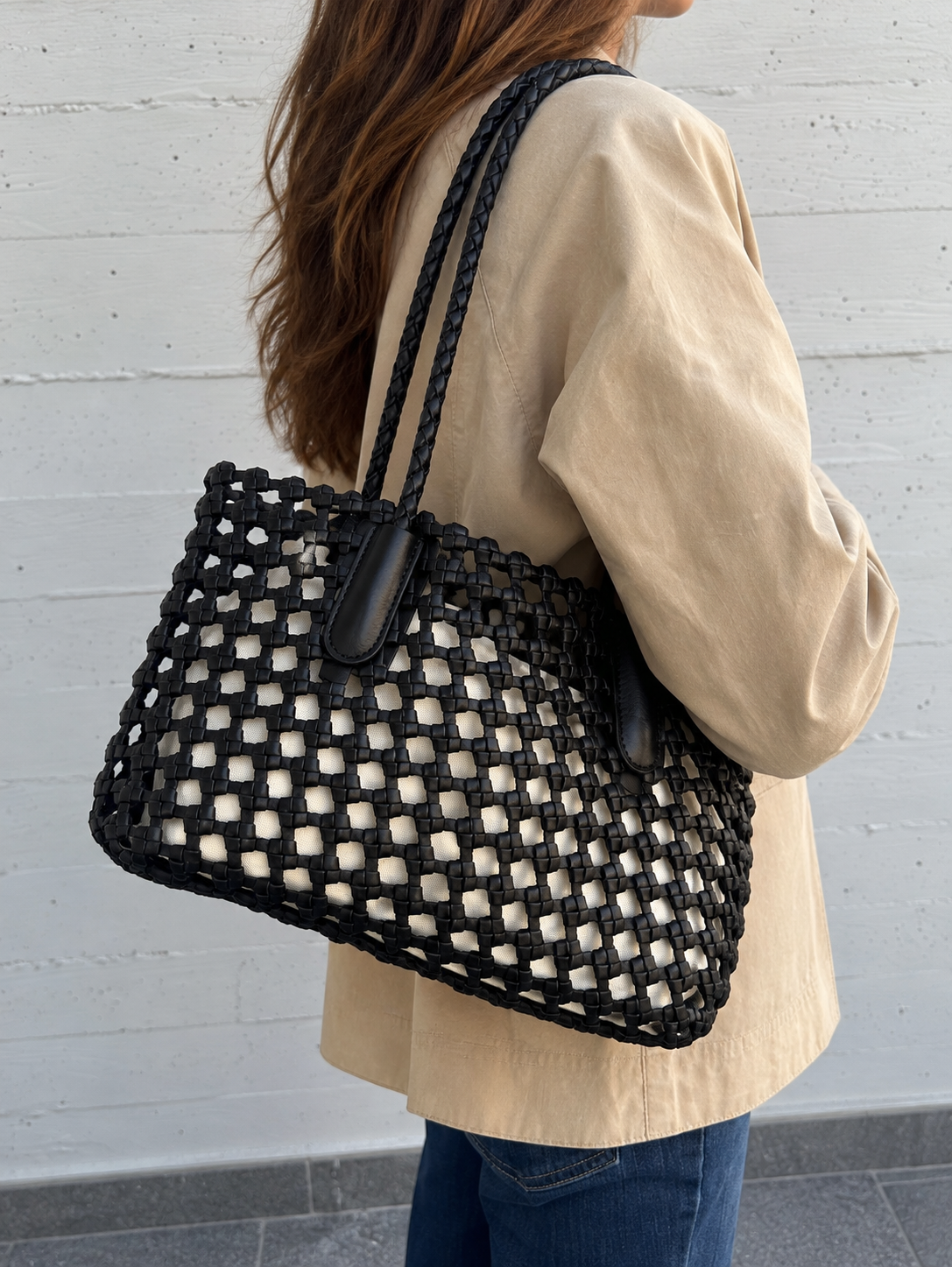 Isabella – Full-Grain Woven Leather Tote