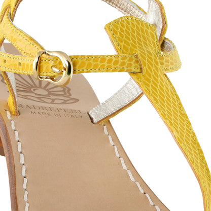 Sandalo in pelle Alba - Madreperla Capri Sandals