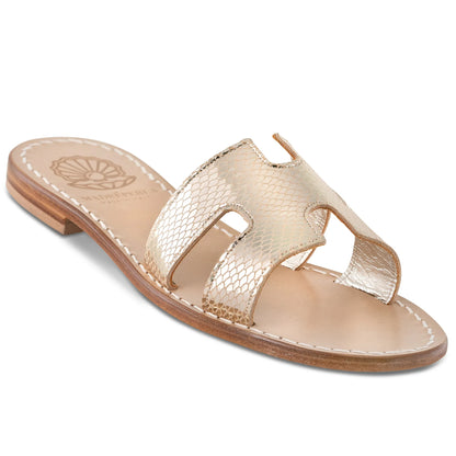 Sandalo in pelle Aurelia - Madreperla Capri Sandals