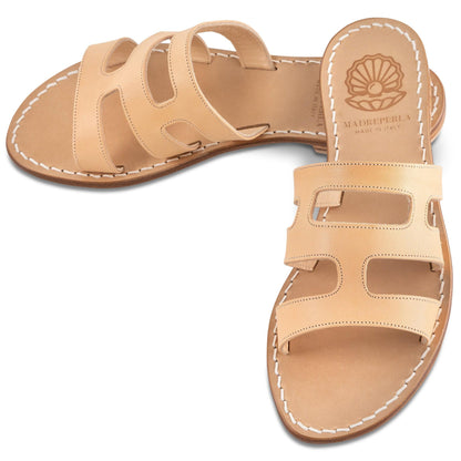 Sandalo in pelle Confetti - Madreperla Capri Sandals