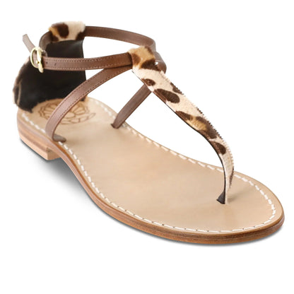 Sandalo in cavallino La Animalier - Madreperla Capri Sandals