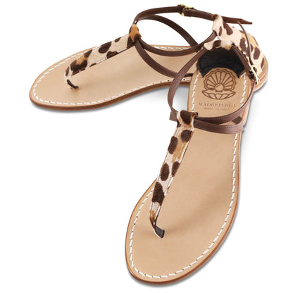 Sandalo in cavallino La Animalier - Madreperla Capri Sandals