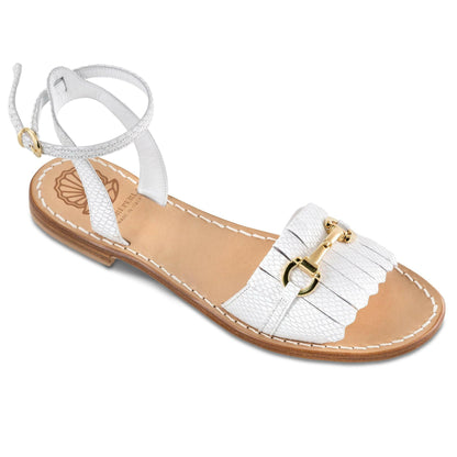 Sandalo in pelle La Candy - Madreperla Capri Sandals