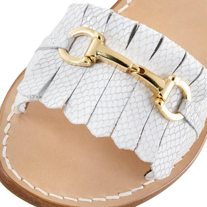 Sandalo in pelle La Candy - Madreperla Capri Sandals