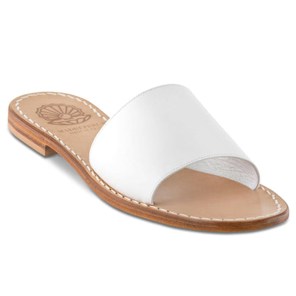 Sandalo in pelle La Classica - Madreperla Capri Sandals