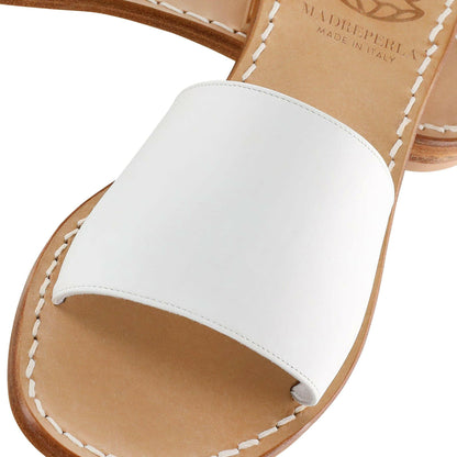 Sandalo in pelle La Classica - Madreperla Capri Sandals