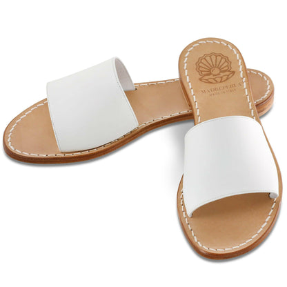 Sandalo in pelle La Classica - Madreperla Capri Sandals