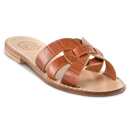 Sandalo in pelle La Coco - Madreperla Capri Sandals