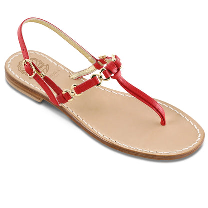 Sandalo in pelle La Passionale - Madreperla Capri Sandals