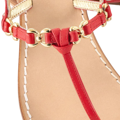 Sandalo in pelle La Passionale - Madreperla Capri Sandals