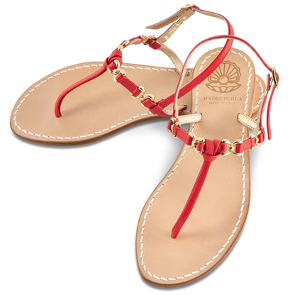 Sandalo in pelle La Passionale - Madreperla Capri Sandals