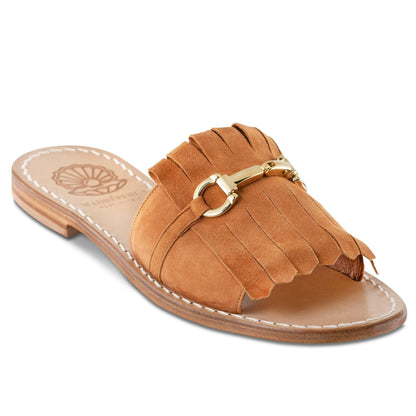 Sandalo in camoscio La Ricca - Madreperla Capri Sandals