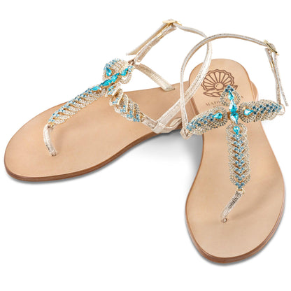 Sandalo Swarovski La Orientale - Madreperla Capri Sandals